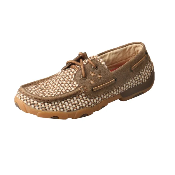 Twisted x Women's WDM0110 Driving Moc - Bomber/Ivory Canvas/Leather