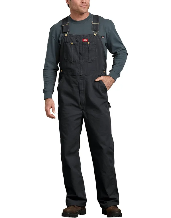 Dickies DB100 Bib Overalls - Rinsed Black - 40