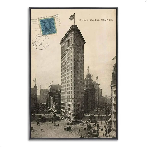 32x22 x 22x22 Flat Iron 1909 by Wild Apple Portfolio Fine Art Giclee Print