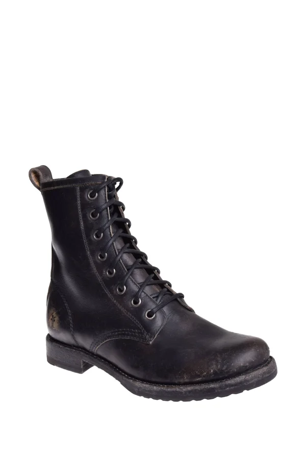 Frye Veronica Combat Women's Shoes in Black Size 11