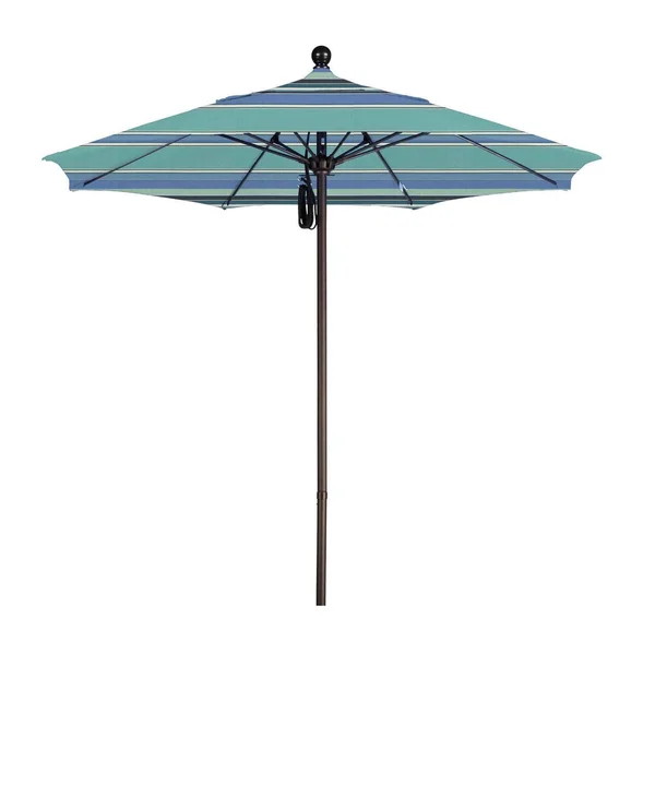 California Umbrella Venture 7.5& Bronze Market Umbrella in Navy