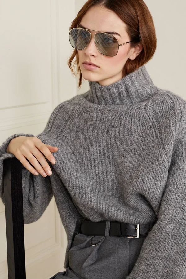 Fendi FF 0407/G/S PEF Gold Green Sunglasses