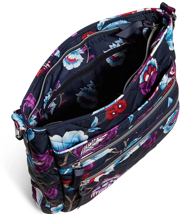 Vera Bradley : Triple Zip Hipster in Seawater Blooms