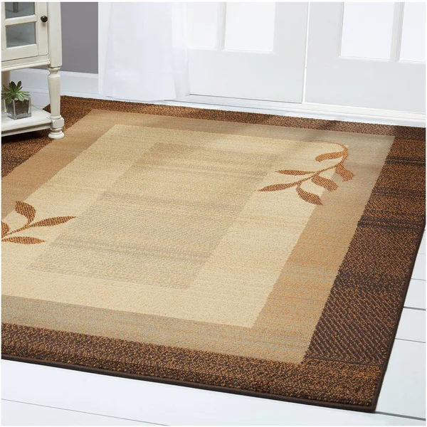Home Dynamix Royalty Clover Geometric Area Rug - Brown/Blue, 5&2 inchx7&2 inch