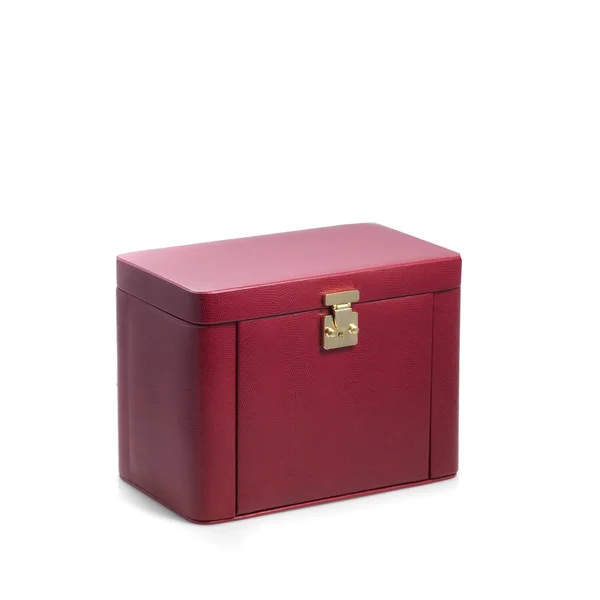 Black Lizard Textured Leather 4-Level Jewelry Case - 12.5 inches x 7.5 inches x 9.5 inches