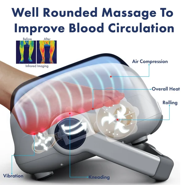 Miko Foot Massager Shiatsu Machine with Multi-Pressure Settings, Vibration, Deep-Kneading, Heat and Wireless Remote- Alleviate D