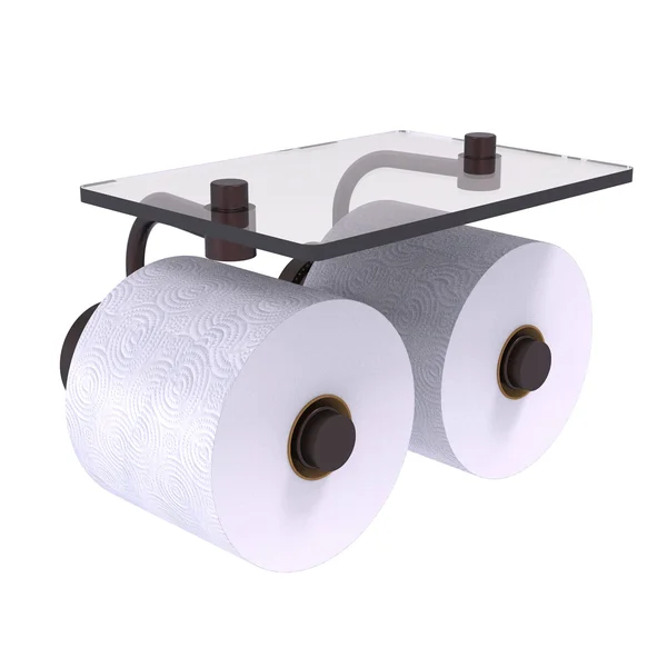Allied Brass DT-24-2S-ABZ Dottingham Wall Mount Toilet Paper Holder with Glass Shelf Finish: Antique Bronze