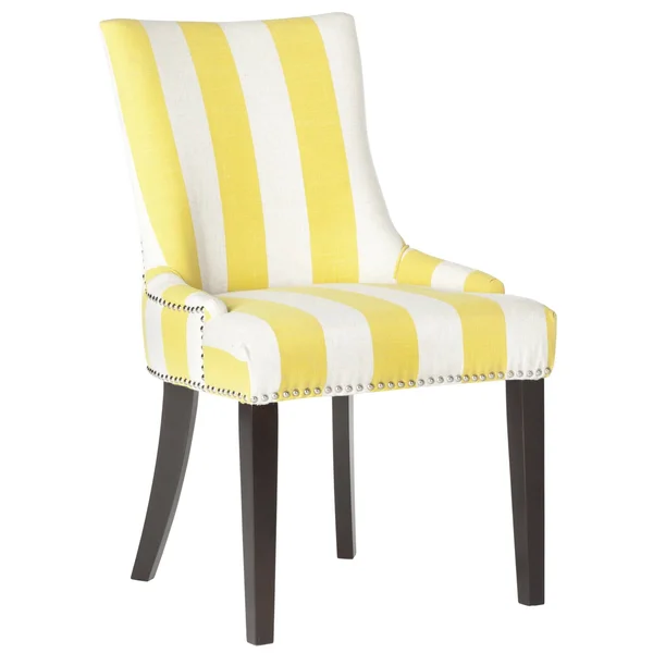 Safavieh Lester Dining Chairs in Yellow/White Stripe (Set of 2)