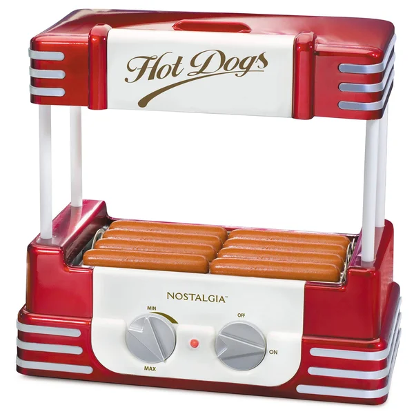 Nostalgia Hdr8rr Roller Warmer 8 Hot Dog and 6 Bun Capacity