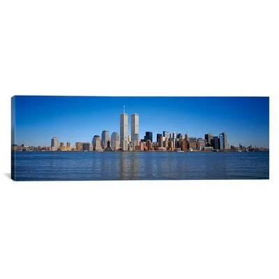 iCanvas Panoramic &World Trade Center, Lower Manhattan, New York City& Photographic Print on Canvas Size: 12x22 H x 36x22 W x 1.