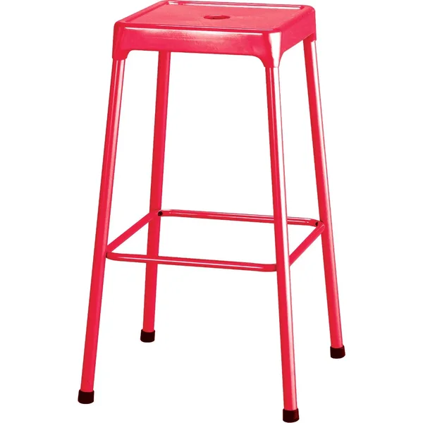 Safco Steel Counter - Stool - square - powder-coated steel - white