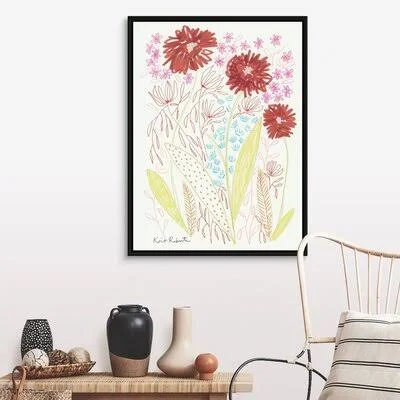 Water Each Day by Kait Roberts - Print on Canvas Winston Porter Format: Black Framed Canvas, Size: 42x22 H x 32x22 W x 1.75x22 D