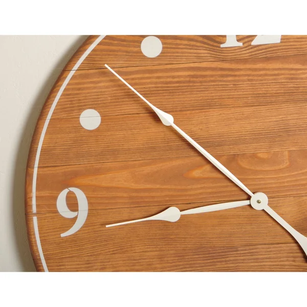Oversized Light Brown Farmhouse Wall Clock - 30 x 30