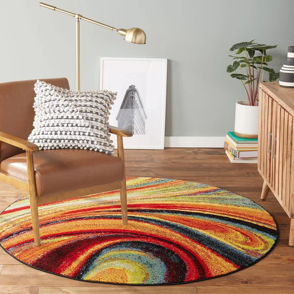 Porch & Den Crowther Round Area Rug - Big