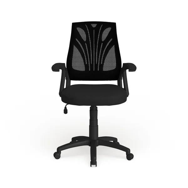 Lancaster Home Mid-Back Black Mesh Chair with Mesh Seat