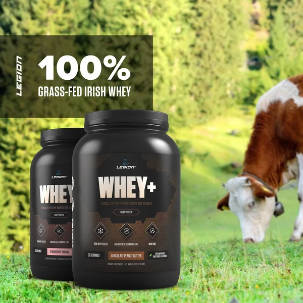 Legion Whey+ Vanilla Whey Isolate Protein Powder from Grass Fed Cows, 5lb. Low CARB, Low Calorie, Non-GMO, Lactose Free, Gluten