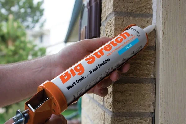 Sashco Big Stretch Latex High Performance Sealant - Almond (10.5 Ounce, 12 Pack)