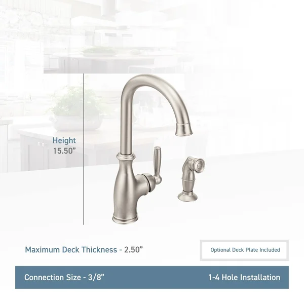 Moen Brantford Single Handle Kitchen Faucet - Oil Rubbed Bronze