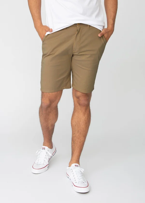 DUER Men's Live Lite Journey Short Khaki - Size 31, 9, Hawkeye