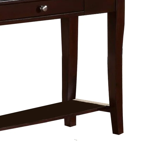 Benzara - Wooden Console Table with One Drawers Brown - 48" x 18" x 29"