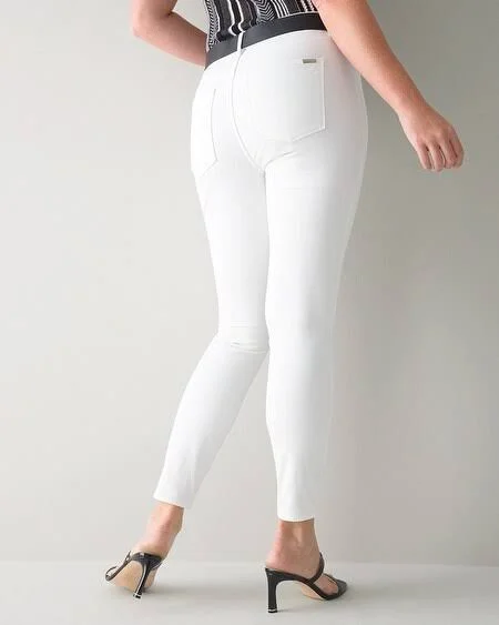 Women's Curvy-Fit High-Rise Sculpt Skinny Jeans - White, Size 14 - Long by White House Black Market