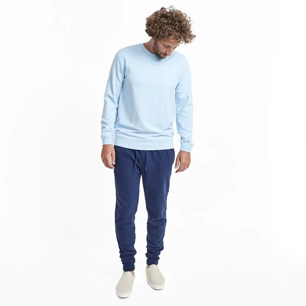 Goodlife Men's Micro Terry Crewneck Sweatshirt - LT. Heather Grey
