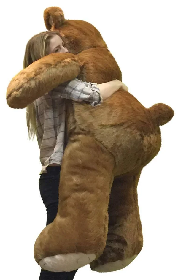 BigPlush Giant Brown Teddy Bear 5 Foot American Made Soft, Made in USA Stuffed Animal