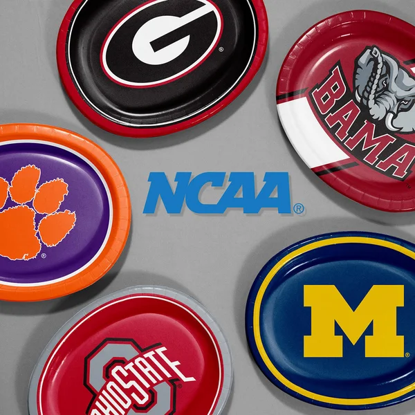 Artstyle NCAA University of Alabama Crimson Tide Paper Platters (10& x 12&, 55 ct.)
