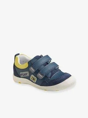 Touch-fastening Derby Shoes for Boys, Designed for Autonomy Dark Blue