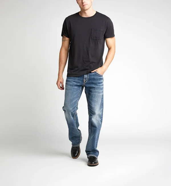 Silver Jeans Co. Men's Zac Relaxed Fit Straight Leg Jeans