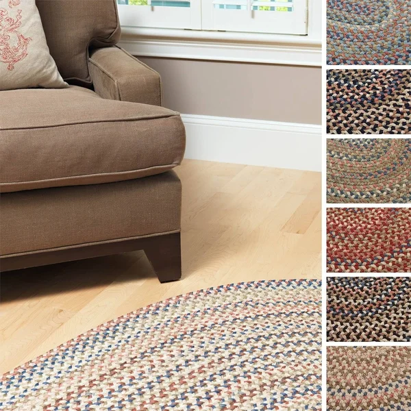 Copper Grove Coconino Braided Area Rug (Light Blue - 6& x 9& Oval)