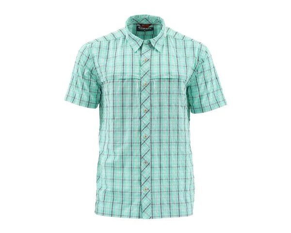 Simms Stone Cold SS Shirt Pearl Madras Plaid - M