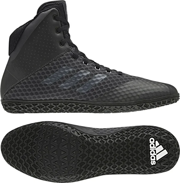 Adidas Mat Wizard 4 Wrestling Shoes (Carbon, Black)