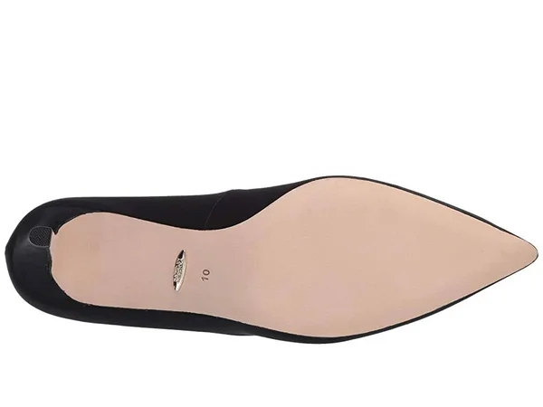 Badgley Mischka Women's Carrie Crystal-embellished Kitten Heel Pumps 7.5 - Black Satin