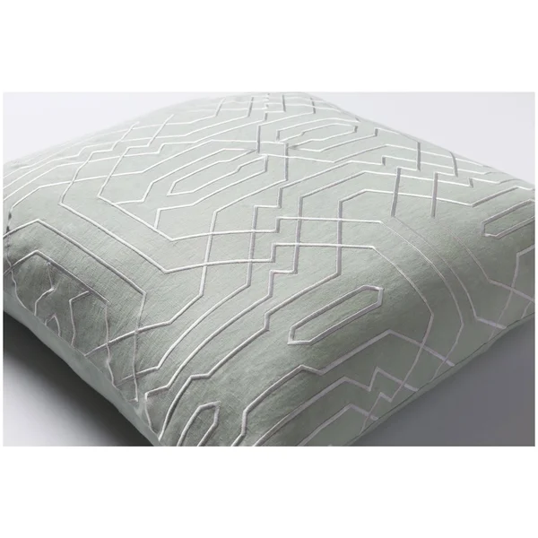 Surya RDW009-2020D Ridgewood 20 x 20 inch Mint and White Pillow