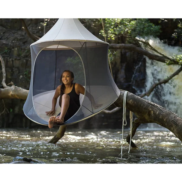 TreePod Cabana Lightweight Heavy Duty Lounger 5-Foot Hanging Day Bed Ivory