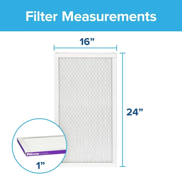 Filtrete 16x24x1, AC Furnace Air Filter, MPR 1500, Healthy Living Ultra Allergen, 6-Pack