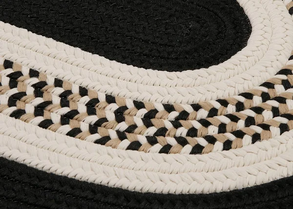 Colonial Mills Flowers Bay FB41 Black 8& x 10& Oval Area Rug