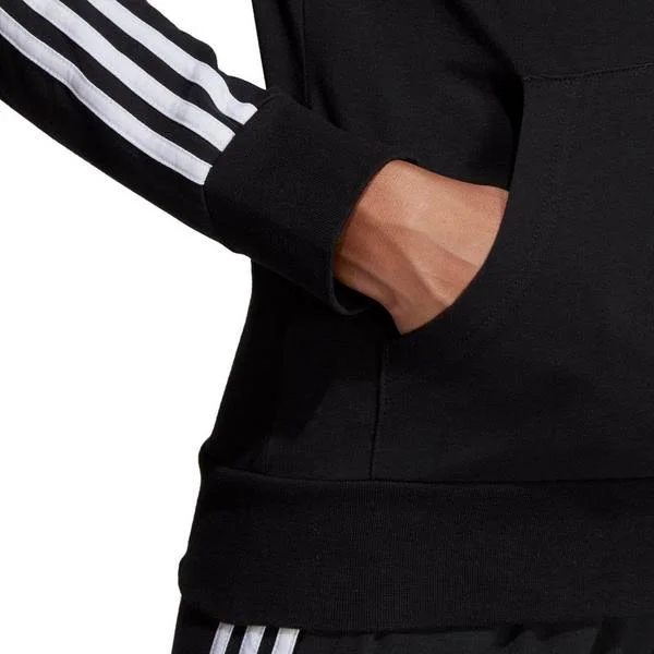 Adidas Essentials 3-Stripes Hoodie Women's - Size: Medium, Black