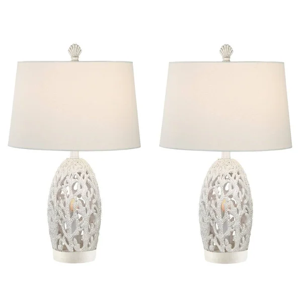 Seahaven Coral Coastal Table Lamp - Antique White