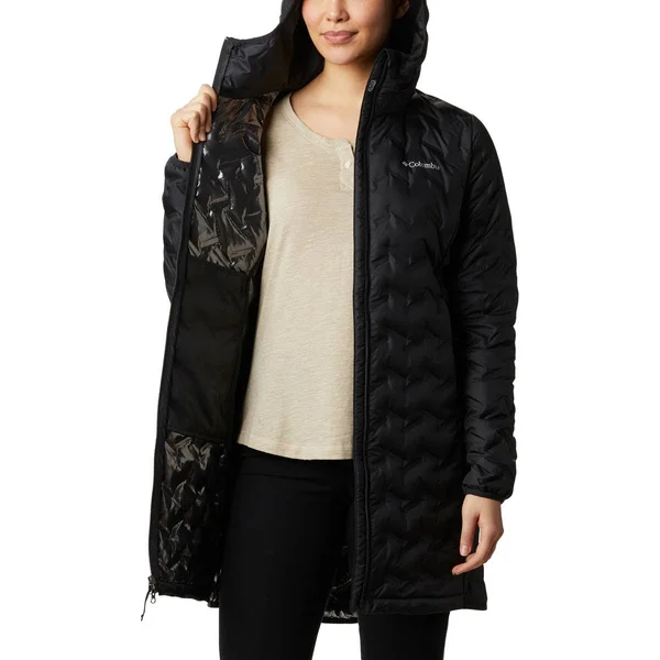 Columbia Delta Ridge Long Down Jacket - Women's Black, Xs