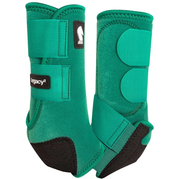 Classic Equine Legacy2 Front Boots Small Green EME