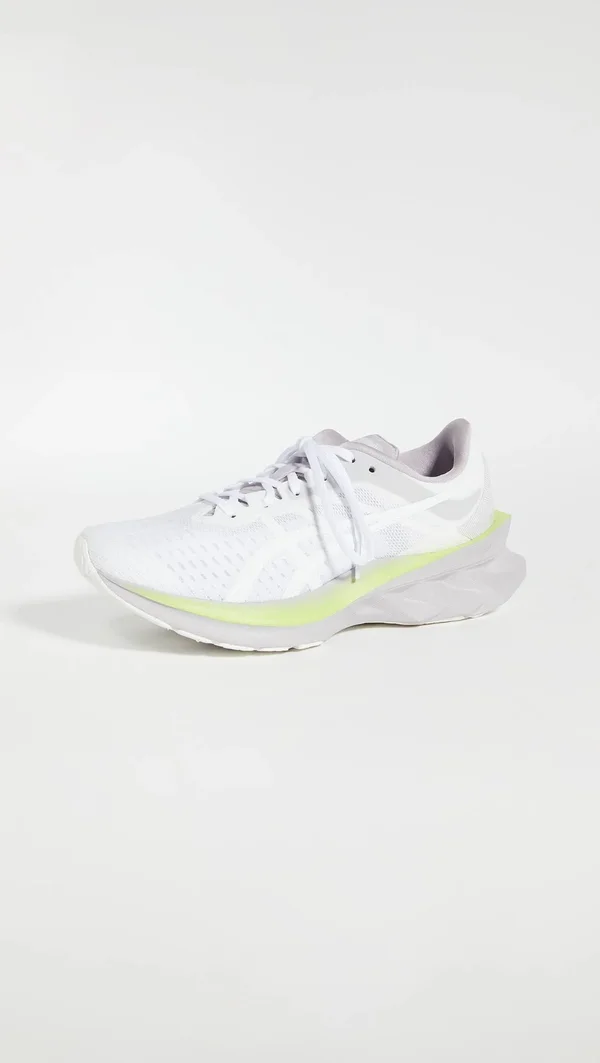 Asics Novablast White/Green Women's Running Shoes, Size: 9