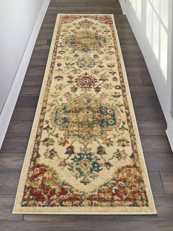 Nourison Traditional Vintage Area RUG: 3& x 5& Ivory