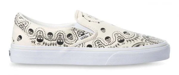Vans Mens Vans Slip on - Mens Skate Shoes White/Black Size 10.5