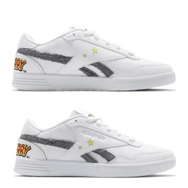 Reebok Tom & Jerry x Royal Techque T &White Grey& White/Cold Grey 5/Bright Yellow Sneakers/Shoes H00841 (US Size 6.5)