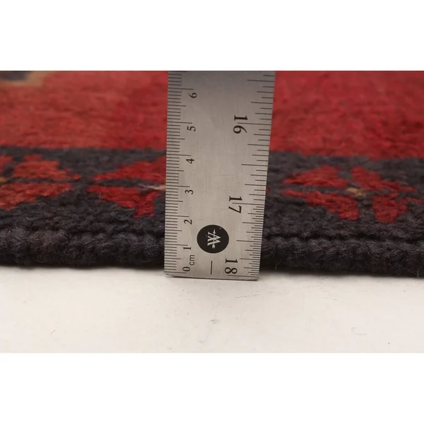 ECARPETGALLERY Hand-Knotted Baluch Dark Red Wool Rug - 2'8 x 4'4
