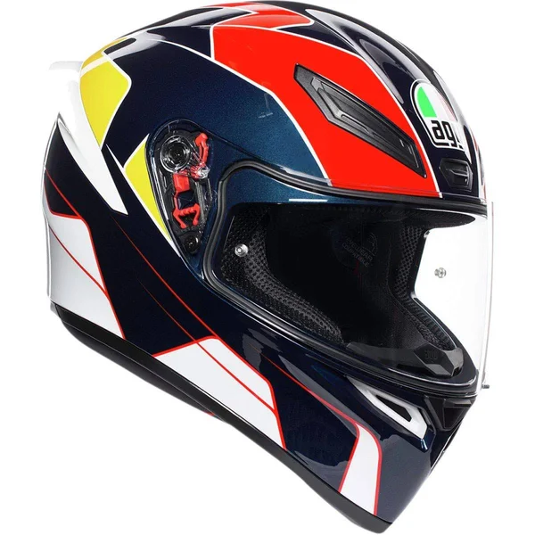 AGV K1 Pitlane Helmet - Blue/Red/Yellow - XL