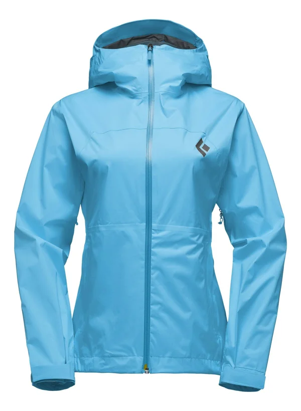 Black Diamond Women's Stormline Stretch Rain Shell - Small - Ocean