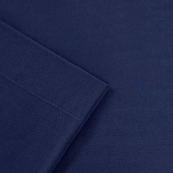 Porch & den Herron Stain Resistant Fleece Sheet Set (King - Black)